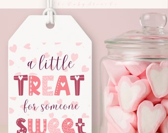 Valentijnsdag afdrukbare traktatietag - cadeau voor haar, schattig, zoet snoepcadeau, Instant Download PDF
