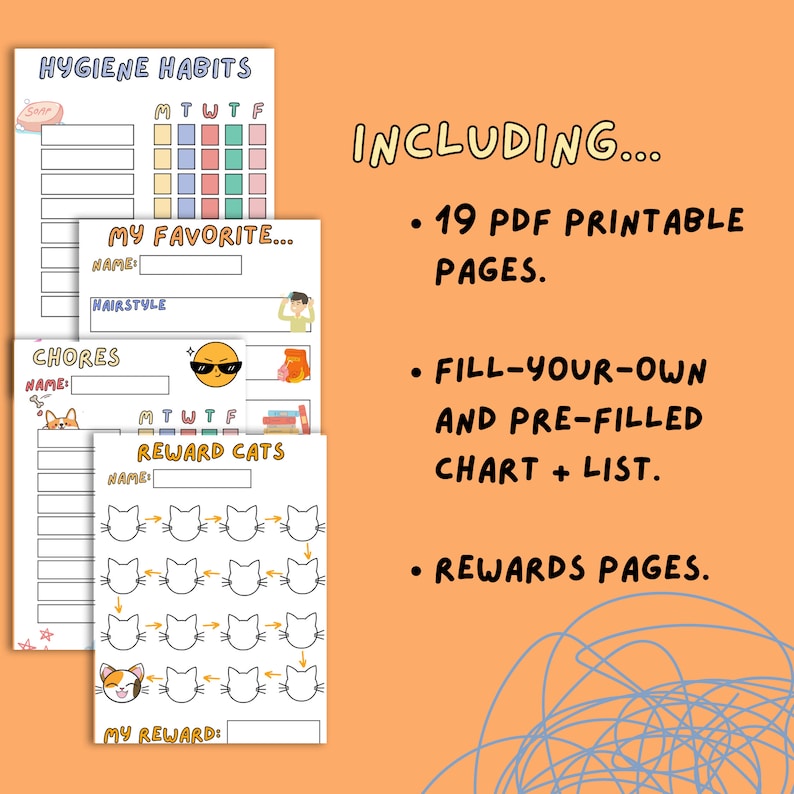 Printable Chore Chart for Kids ADHD Lifestyle, Routines, Checklists