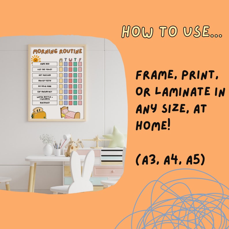 Printable Chore Chart for Kids ADHD Lifestyle, Routines, Checklists