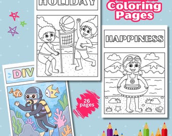 Summer Coloring Pages For Kids: 26 Summer Activity Sheets (PDF)