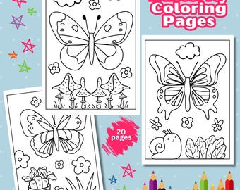 Butterfly Coloring Pages for Kids: Spring Activity Sheets (PDF)