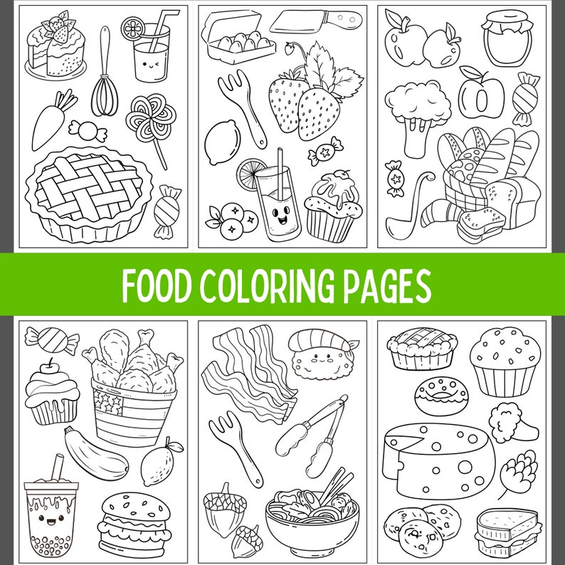 Food Coloring Pages for Kids Fruit Coloring Pages Birthday Cake
