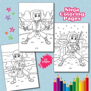 Japanese Coloring Book For Kids, Japan Samurai Coloring Pages, Ninja Coloring Pages, Ninja Birthday Party, Superhero Coloring Book