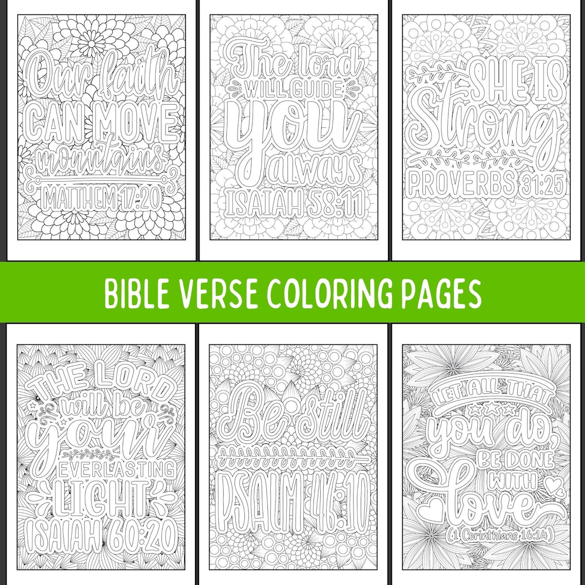 Bible Verse Coloring Pages, Bible Verse Coloring Book, Bible Verse