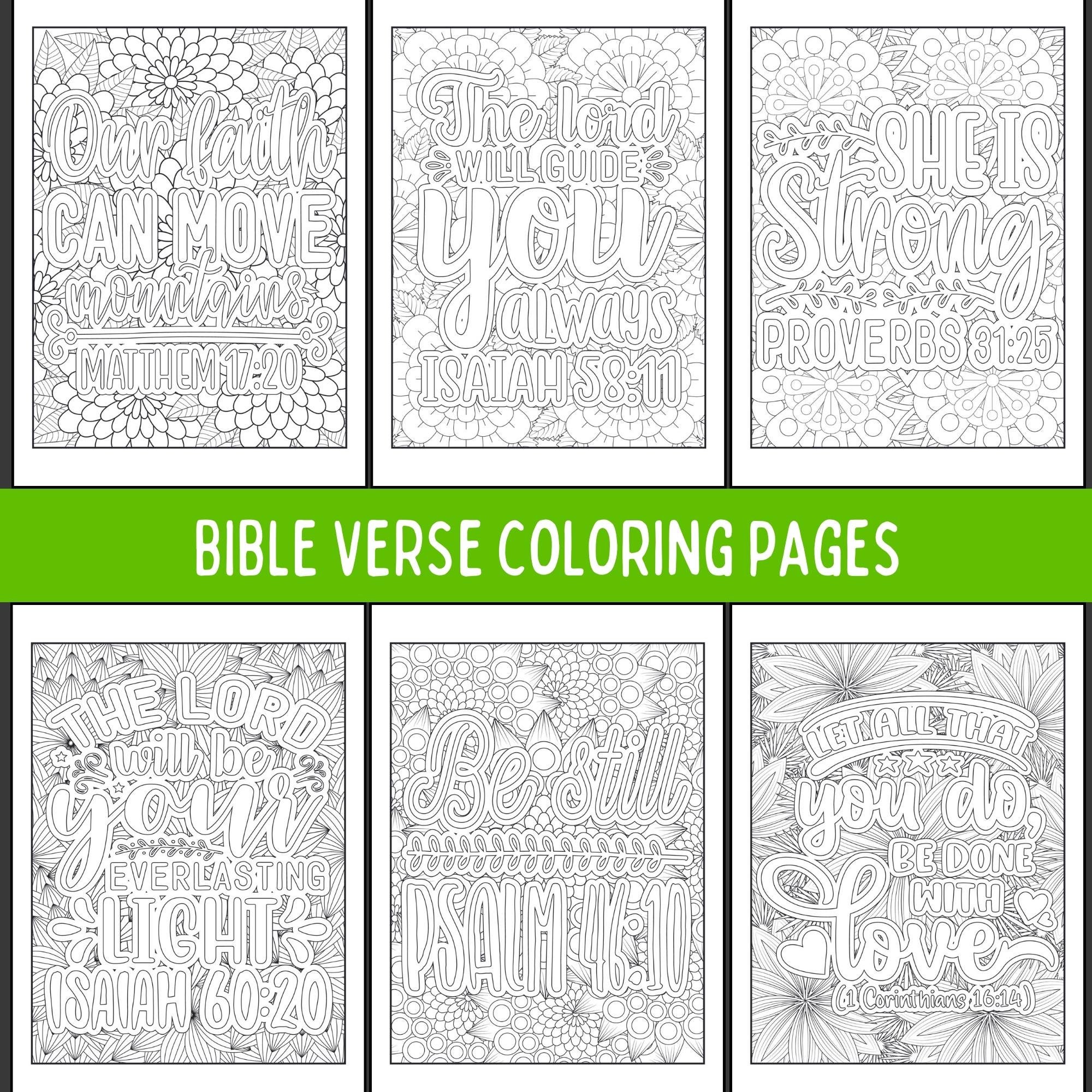 Bible Verse Coloring Pages, Bible Verse Coloring Book, Bible Verse