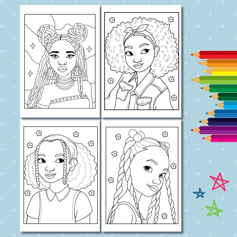 Melanin Coloring Book for kids