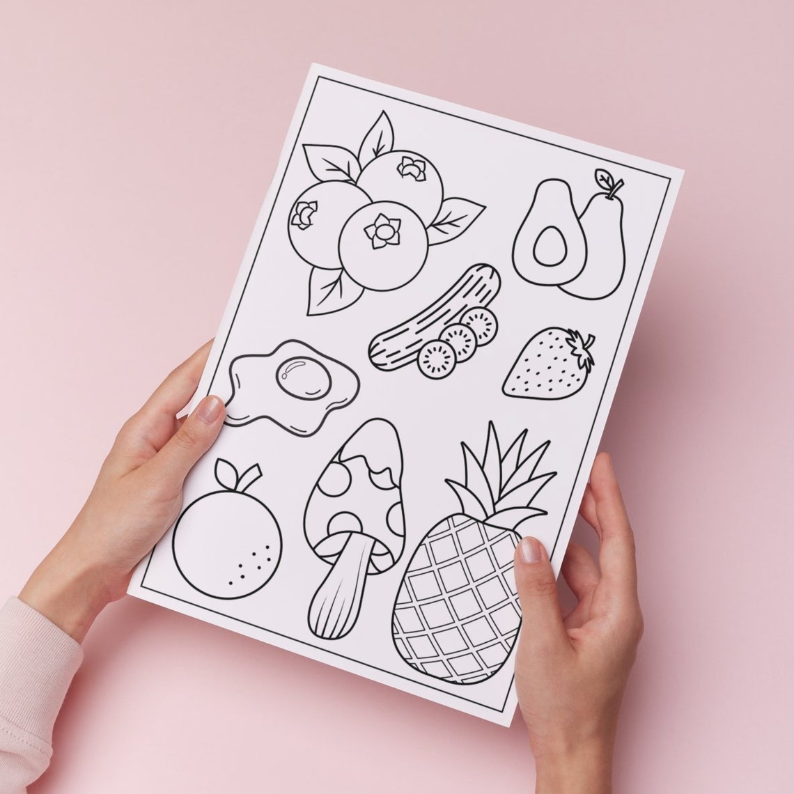 Food Coloring Pages for Kids, Fruit Coloring Pages, Birthday Cake ...