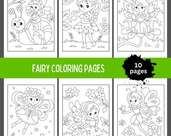 Fairy Coloring Pages For Kids, Fairy Coloring Sheet, Goddess Coloring Pages For Girls, Princess Coloring Book, Printable Activity Book