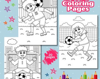 Soccer Coloring Pages for Kids: 20 Printable Sports Activity Sheets (PDF)