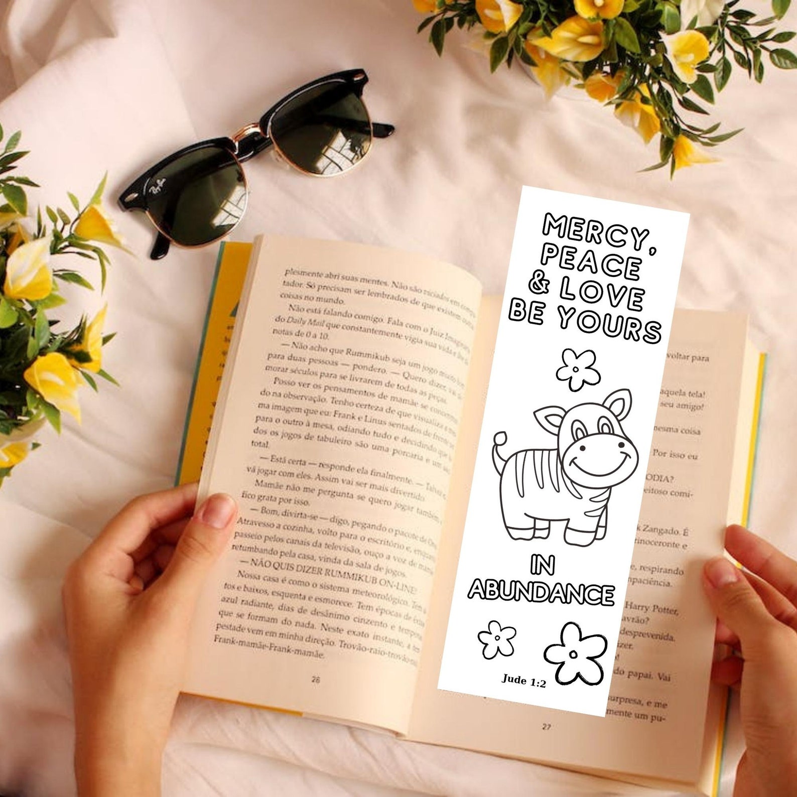 Bible Verse Coloring Bookmarks for Kids, Bible Bookmarks, Animal