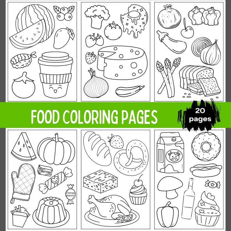 Food Coloring Pages for Kids Fruit Coloring Pages Birthday Cake