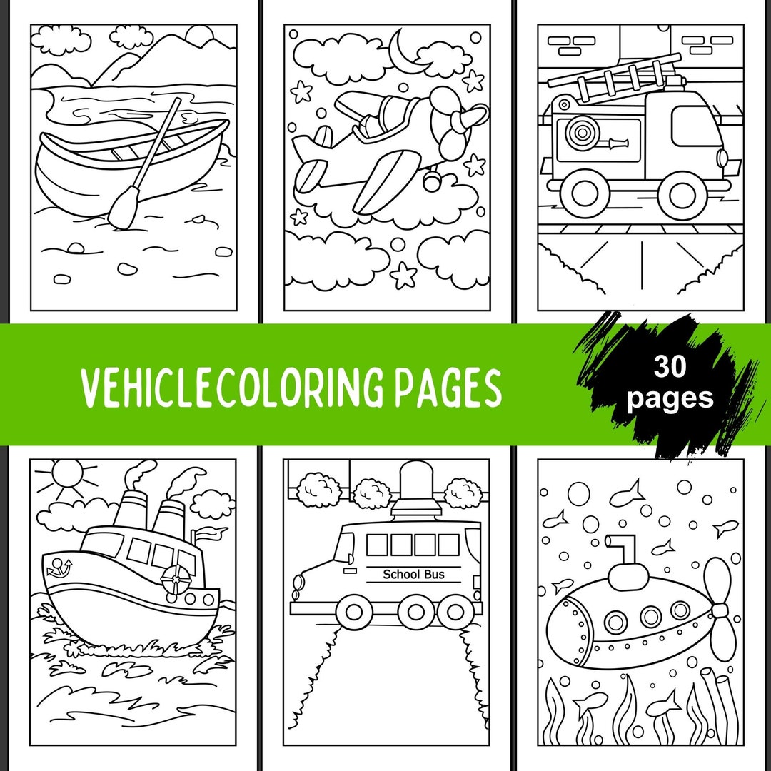 Car Coloring Pages for Kids, Printable Car Activities, Vehicles