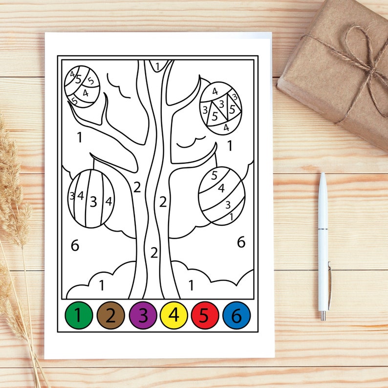 Easter Color by Number for Kids, Printable Color by Number Book, Color ...