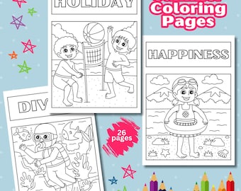 Summer Coloring Pages For Kids: 26 Summer Activity Sheets (PDF)