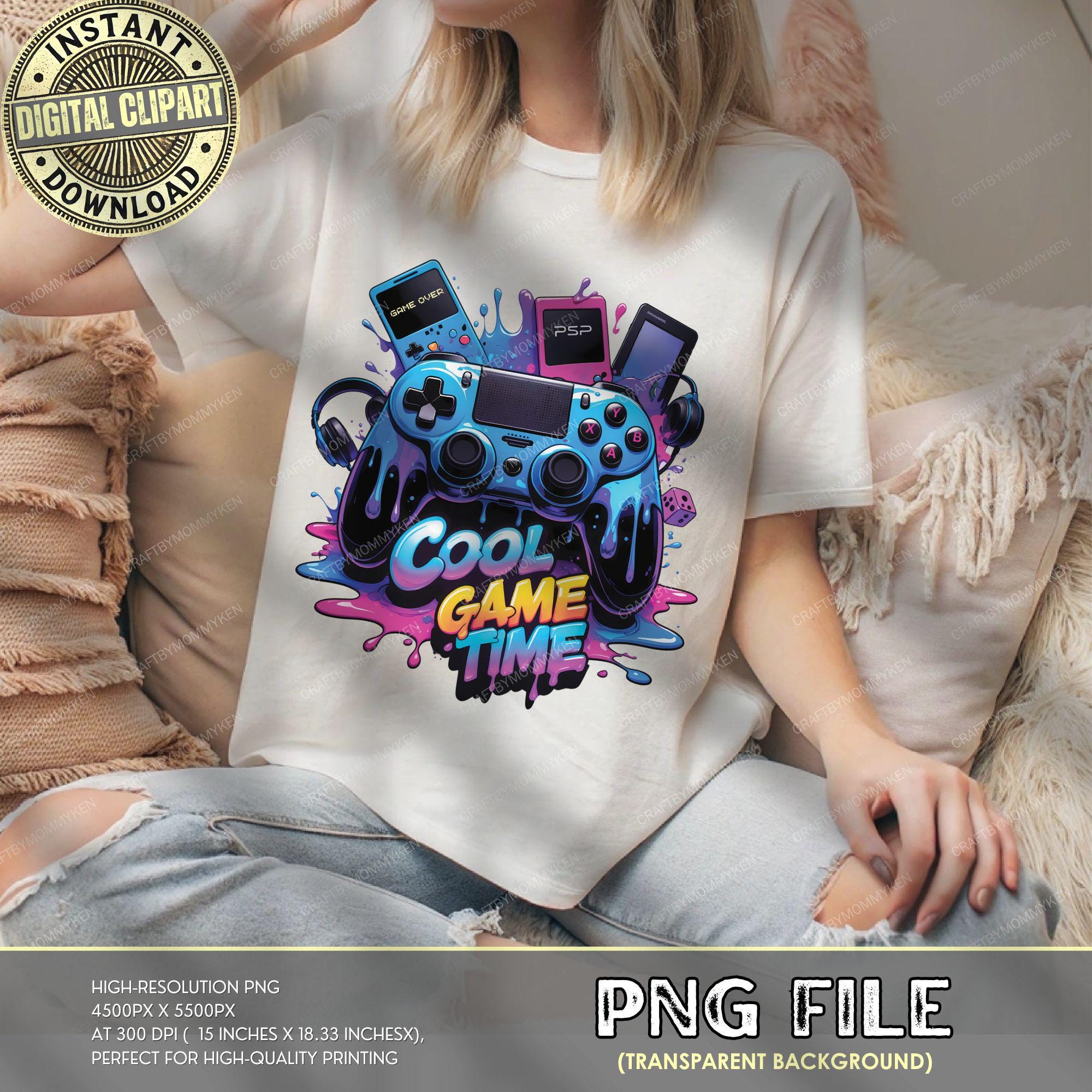 Dripping Neon Game Controller PNG: Urban Graffiti Gamer Art (digital ...