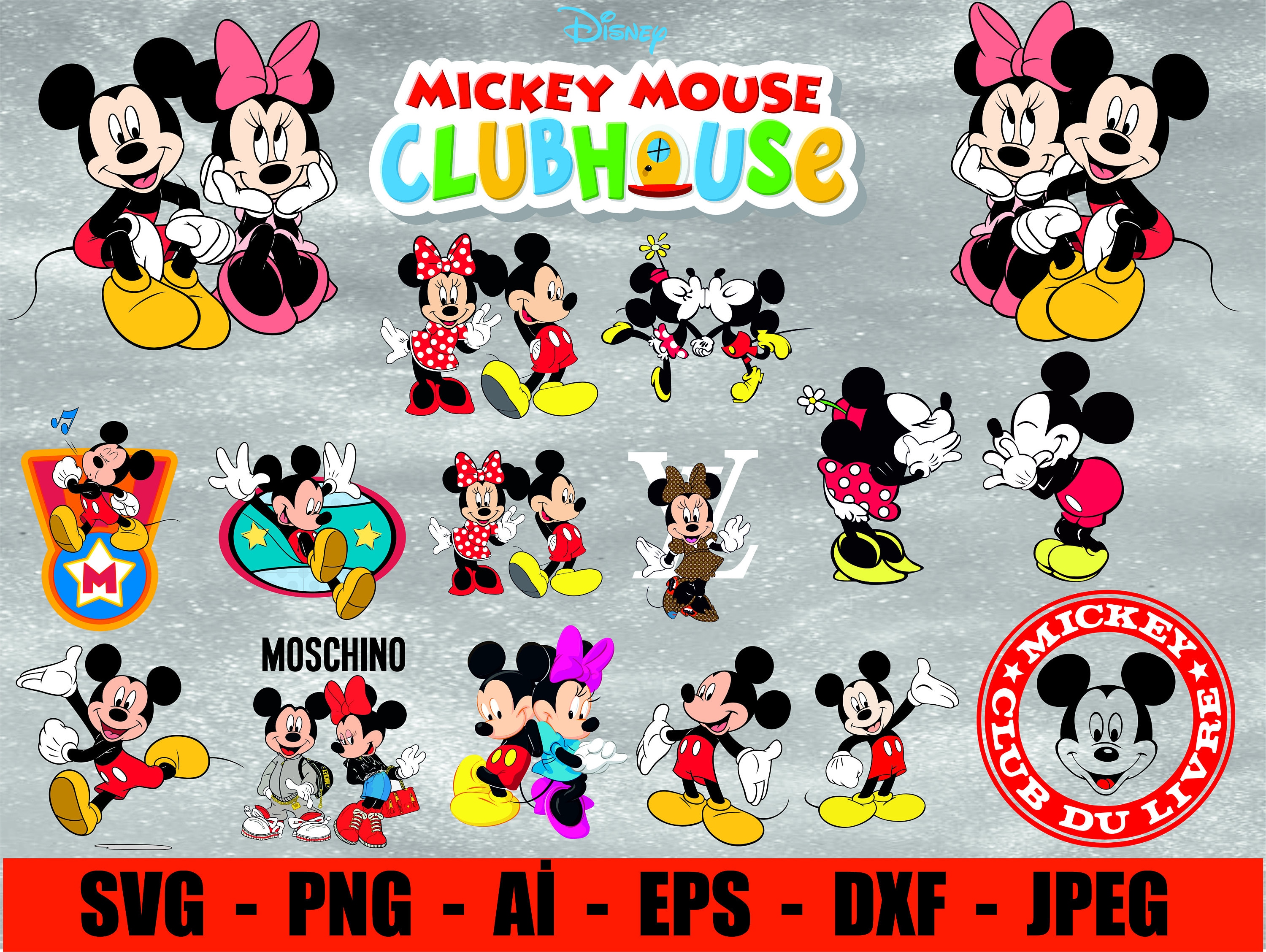 Mickey Mouse Svg Bundle Mickey Mouse Png Mickey Mouse Etsy