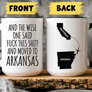 Relocating to Arkansas Gift, Moving to Arkansas, Arkansas Gift, Moving Away Gift, Going Away, New Job Arkansas, Arkansas State Coffee Mug
