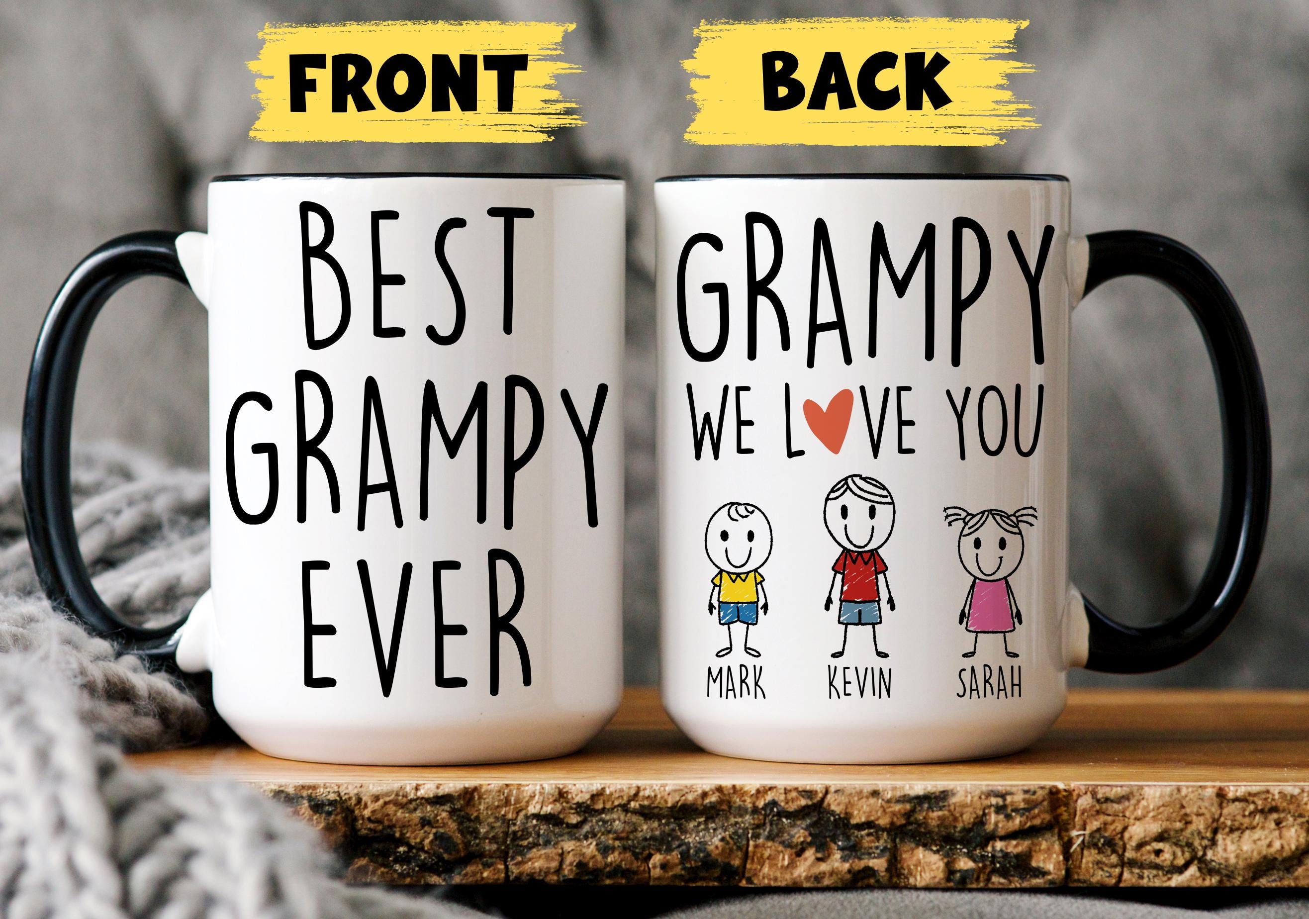 Mg Rampy Grampy Mug, Personalized Grampy Gift, Grampy Father's Day Mug, Gift for ...
