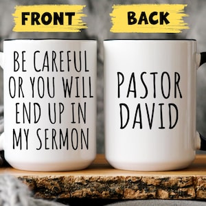 Personalized Pastor Mug, Gift For Priest, Catholic Coffee Mug, Gift For Deacon, Funny Catholic Gift, priest birthday gift, gift for deacon