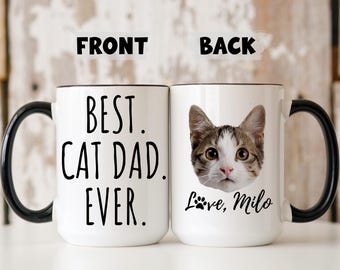 Best Cat Dad Mug, Personalized Cat Dad Gift, Cat Dad Mug, Funny Cat Dad, Funny Fathers Day Gift, Custom Cat Dad Mug, Cat Name Mug, Cat Daddy