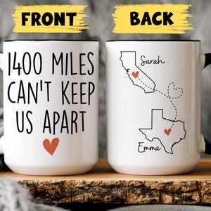 Bestie Gift, Personalized Best Friend mug, Long Distance State To State Gift, Bestie Birthday Present, Bestie Going away Gift, Custom Friend