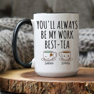 Personalized Work Bestie gift, Coworker leaving Gift, Custom Work Friend Mug, Retirement Birthday Gift, Coworker farewell, Moving Away Gift