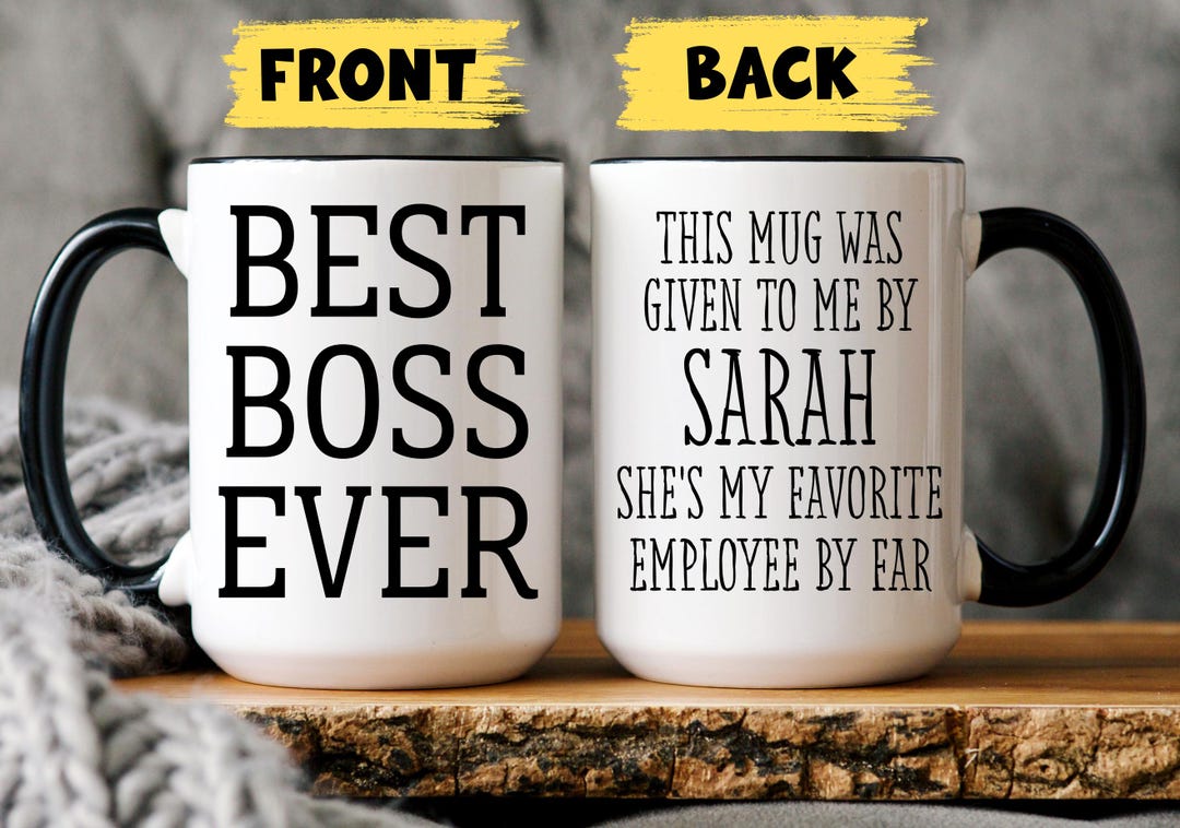 Personalized Boss Mug, Best Boss Ever, Gift for Boss, Boss Appreciation ...