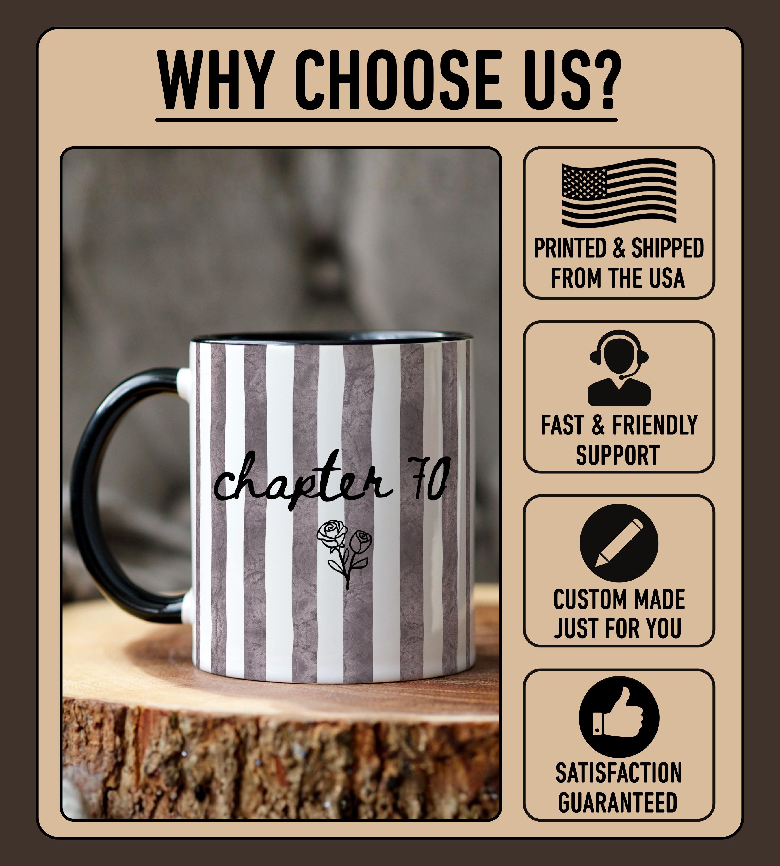 70 Birthday Mug, Custom 70th Birthday Gift, Personalized Chapter 70 Mug ...