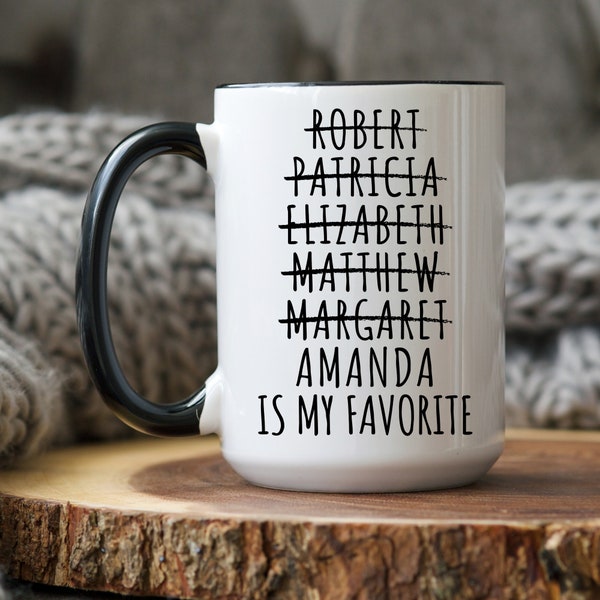 Funny Favorite Child Mug, Christmas Gift for Mom, Custom Mom Gift, Favorite Son, Favorite Daughter, Gift from Daughter, Favorite Child Mug