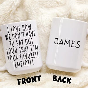 Funny Boss Coffee Mug, Gift from Employee, Boss Present from coworker, New Boss Present, Funny Manager Christmas Gift, Custom supervisor