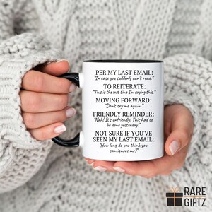 Regalo de correo electrónico corporativo, taza de oficina sarcástica, taza de correo electrónico atrevida, regalo divertido para compañeros de trabajo, regalo divertido por correo electrónico, taza de trabajo, regalo divertido para jefe y gerente imagen 3