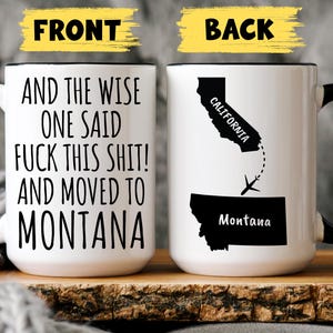 Montana Relocating Gift, Moving to Montana Mug, Personalized Montana Gift, Coworker Moving Away, Colleague Montana Relocation Present