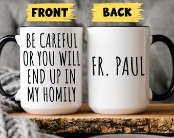 Personalized Funny Homilies Gift, Gift For Priest, Catholic Coffee Mug, Gift For Deacon, Funny Catholic Gift, Homilies Gift, priest birthday