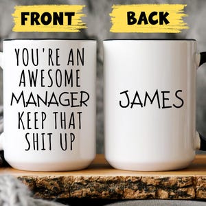 Personalized Manager Gift, Custom Manager Mug, Funny Manager Present, Manager Appreciation Gift, Manager Thank you, Manager Birthday Gift