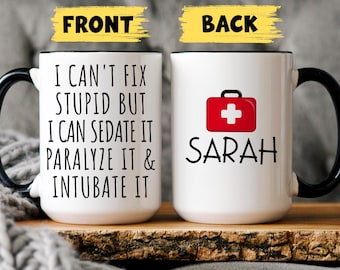 Personalized Paramedic mug, Custom Paramedic Gift, Funny Nurse Gift, Paramedic Birthday Present, Nurse Christmas Gift, Paramedic Coffee Cup