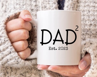 Second Child Birth Gift, Father's day gift, Custom Dad of Two Mug, Best dad ever gift, Funny Dad 2 Mug, Dad Again Reveal, Second baby reveal