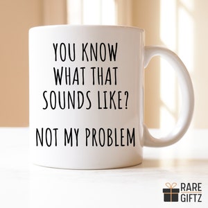 Funny Office Mug, Gift for Manager, Work Bestie Mug, Birthday Office Gift, Christmas Coworker, Funny Owner Gift, Sarcastic Not My Problem