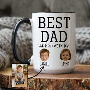 Personalized Dad mug with Picture, Custom Dad Gift, Best Dad Mug With Photo, Present From Daughter, Dad Christmas Present, Father&#39;s Day Gift