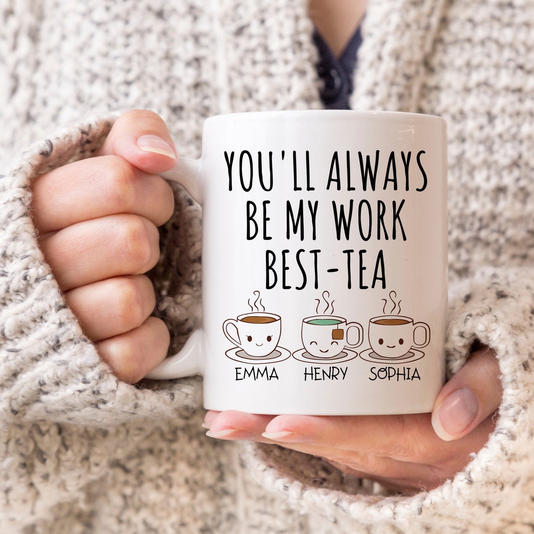 Work Bestie Presents
 Personalized Work Bestie Gift Three Bestie Names Gift Coworker