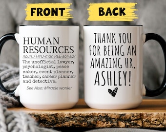 Personalized Hr mug, Human Resources Gift, Custom HR Present, HR Appreciation Gift, Gift For Hr, Christmas Hr Mug, Office HR Definition