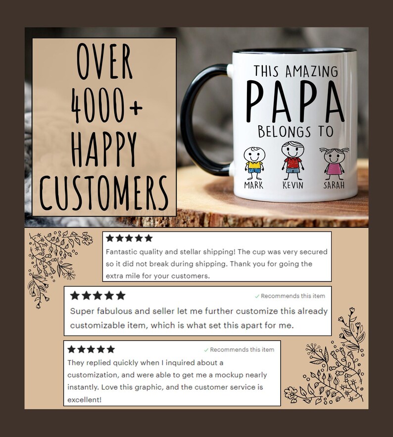Funny Papa Mug, Personalized Papa Gift, Papa Mug, Papa Grandkids Gift