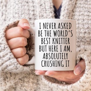 Knitting Lover Coffee Cup, Funny Knitting Mug, Knitting Gift for Sister, Knitting Gift for Mom Grandma, Gift for Knitter, Knitting Lover Mug