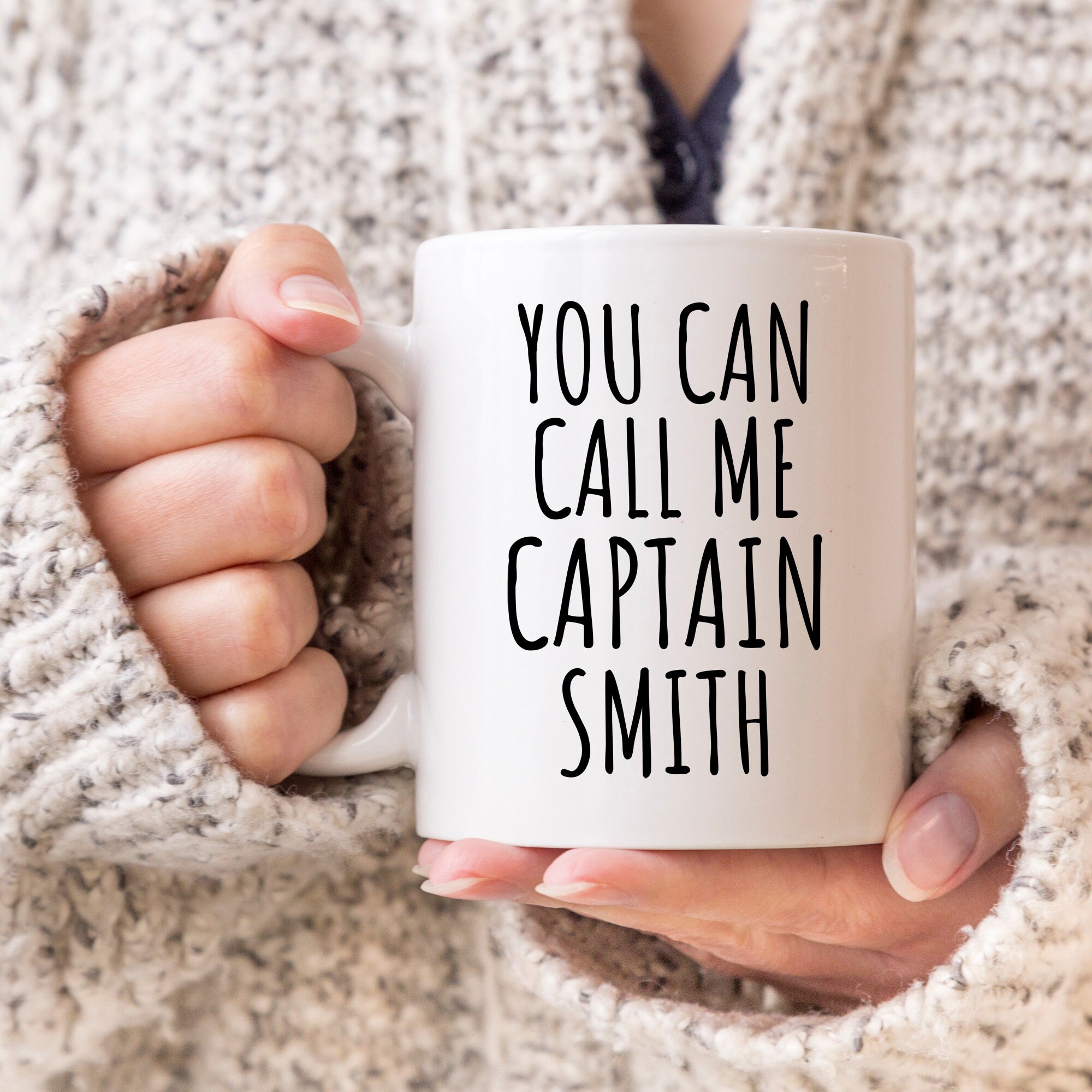 Personalized Captain Mug, Navy Captain Promotion, Gift for Captain Team ...