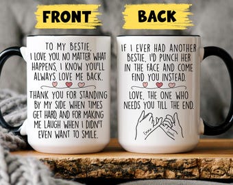 Personalized Bestie Gift, Best Friend Mug, Gift For Friend, Besties Mug, Long Distance Bestie mug, Custom Birthday gift friend, Bff Gift