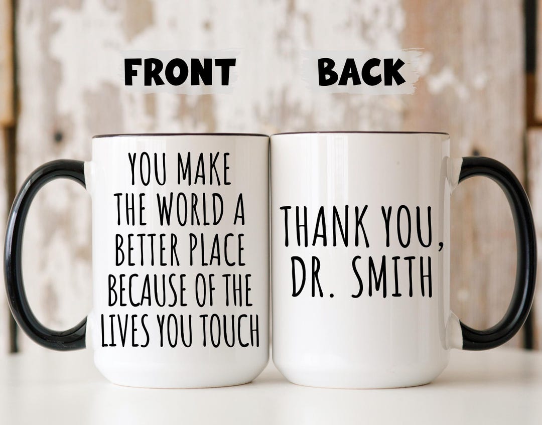 Custom Doctor Thank You Mug, Doctor Appreciation Gift, Personalized Dr ...