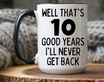 10th Work Anniversary Gift, 10 Years Work Service Gift, 10th Retirement Mug, Ten years Gift, 10 Years of Service, 10 Year Job Anniversary