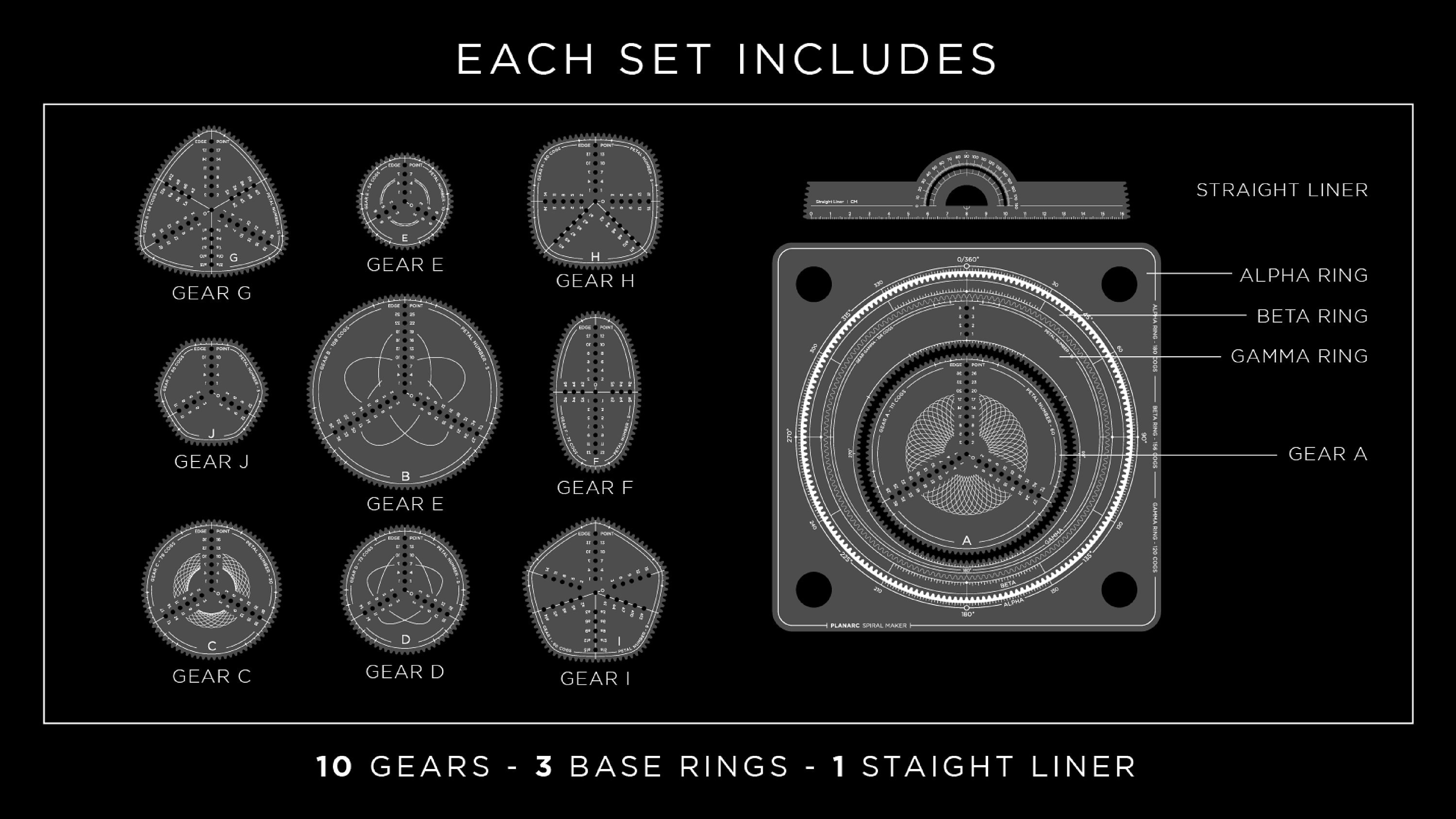 Professional Spirograph Drawing Toolset - PLANARC 2.0 Spiral