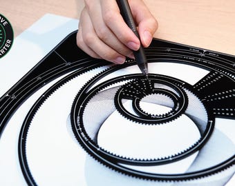 7-in-1 Big Metal Spirograph Drawing Toolset - PLANARC