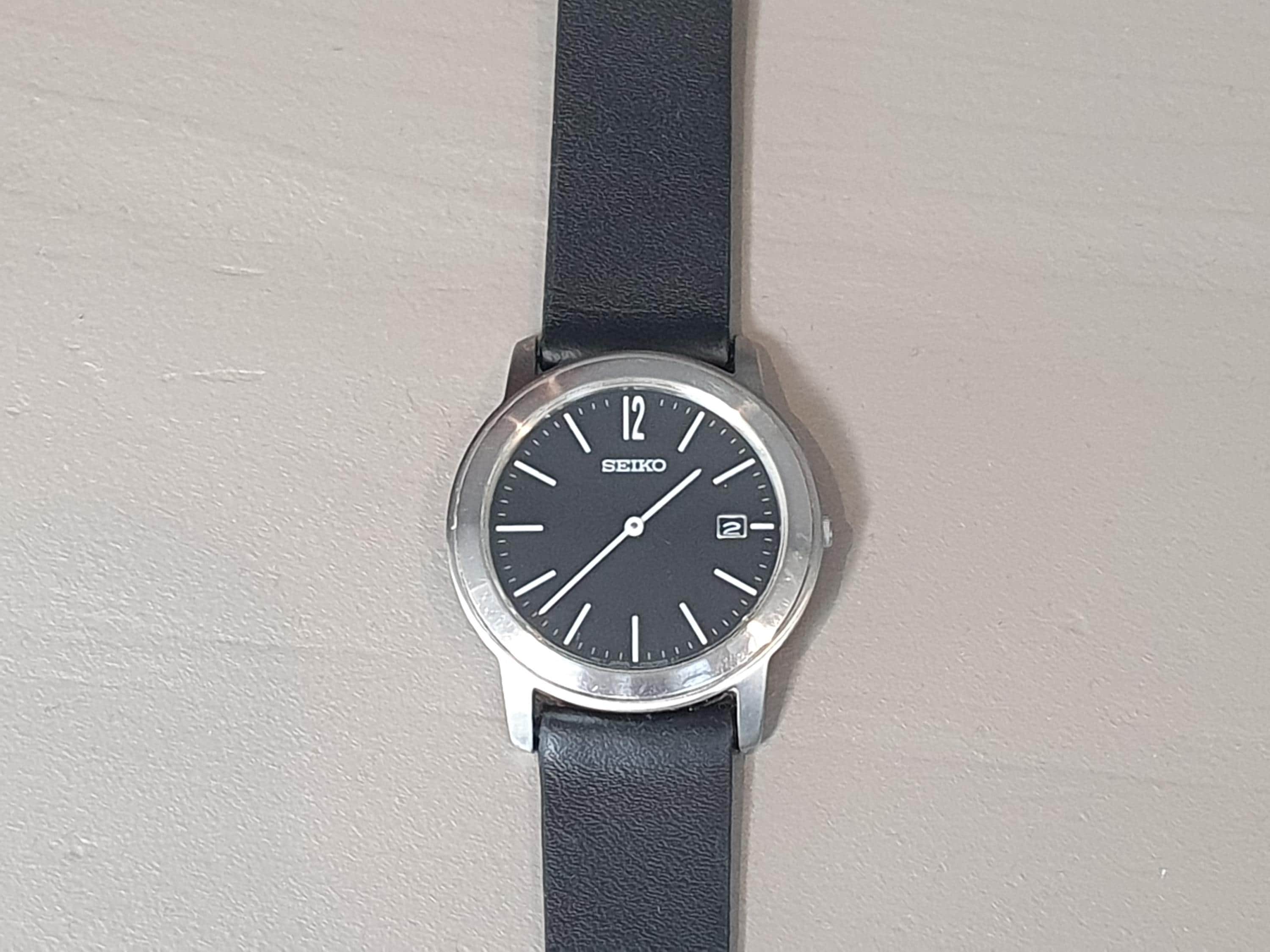買取 定価 SEIKO/セイコー◇1992年製♂クオーツ/デイト/プラ風防/海外