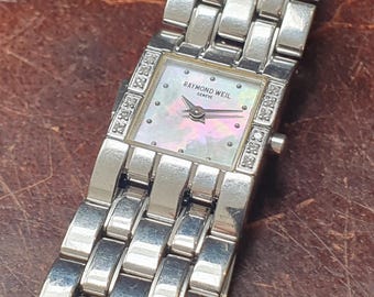 Xanadu Vintage Estate Crystal Ladies bling link silver statement bracelet watch Xanadu Watch Women Silver Tone Crystal Bling White Band Up  main image 3
